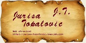 Juriša Topalović vizit kartica